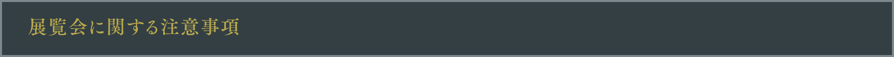 展覧会に関する注意事項